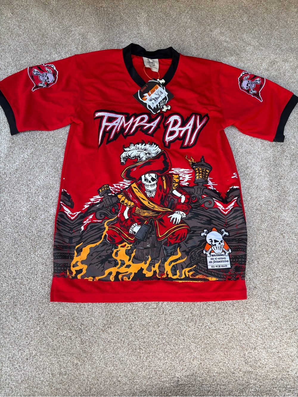 Tampa Bay Buccaneers #12 Tom Brady Size SMALL Brand X Red Jersey NWT